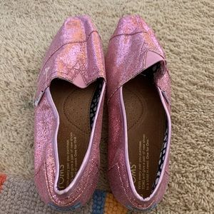Brand New Size 9 Pink Glitter Toms